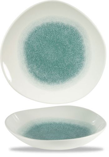 Organic Deep Plate 25.3 cm Studio Prints Raku Jade Grey - Churchill