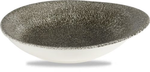 Deep Plate 16 x 14.5 cm Studio Prints Raku Quartz Black - Churchill