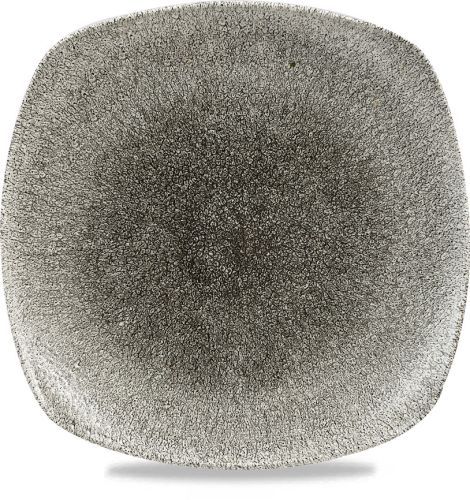 Square Plate 25.2 cm Studio Prints Raku Quartz Black - Churchill