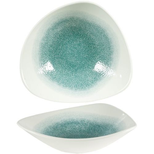Triangular Bowl 23.5 cm Studio Prints Raku Jade Grey - Churchill