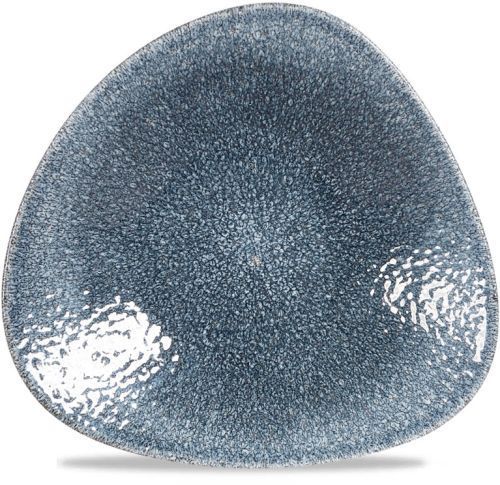 Triangular Bowl 27.2 x 26.7 cm Studio Prints Raku Topaz Blue - Churchill