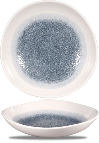 Organic Deep Plate 25.3 cm Studio Prints Raku Topaz Blue - Churchill