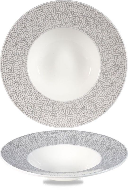 Deep Plate with Rim 28 cm Isla Spinwash Shale Grey - Churchill