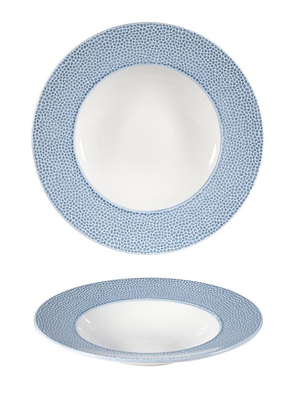 Deep Plate with Rim 24 cm Isla Spinwash Ocean Blue - Churchill