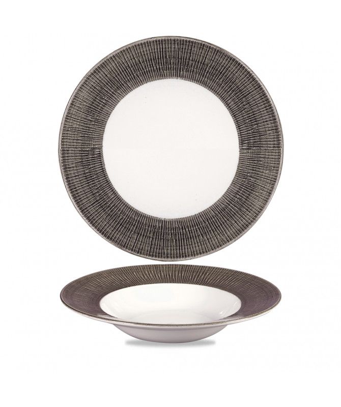 Tiefer Teller mit Rand 24 cm Bamboo Spinwash Dusk - Churchill