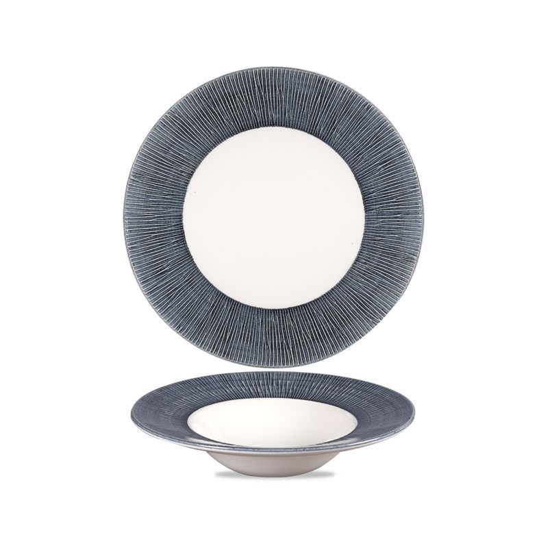 Deep Plate with Rim 24 cm Bamboo Spinwash Mist - Churchill
