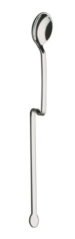 Abert Riflesso bent mug spoon in 18/10 stainless steel