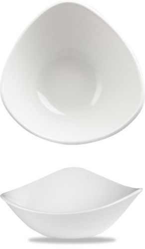 Triangular Bowl 15.3 cm Lotus White - Churchill