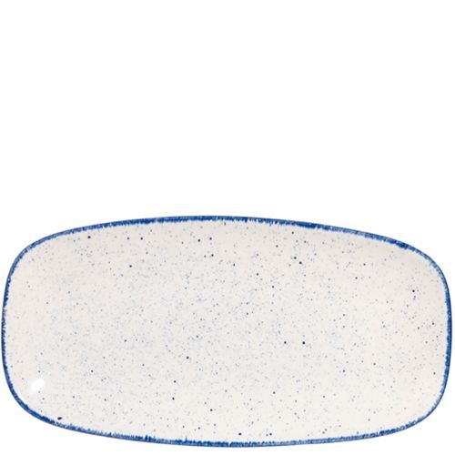 Rechteckige Platte 29,8 x 15,3 cm Stonecast Hints Indigo Blue - Churchill