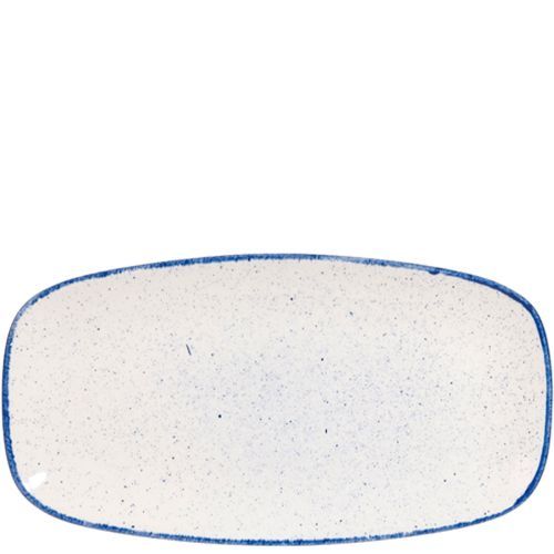 Rechteckige Platte 35,5 x 18,9 cm Stonecast Hints Indigo Blue - Churchill