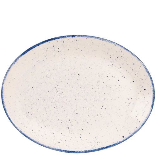 Ovaler Teller 30,5 cm Stonecast Hints Indigo Blue - Churchill