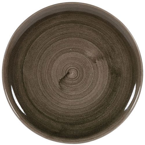 Flacher Teller 32,4 cm Stonecast Patina Iron Black - Churchill