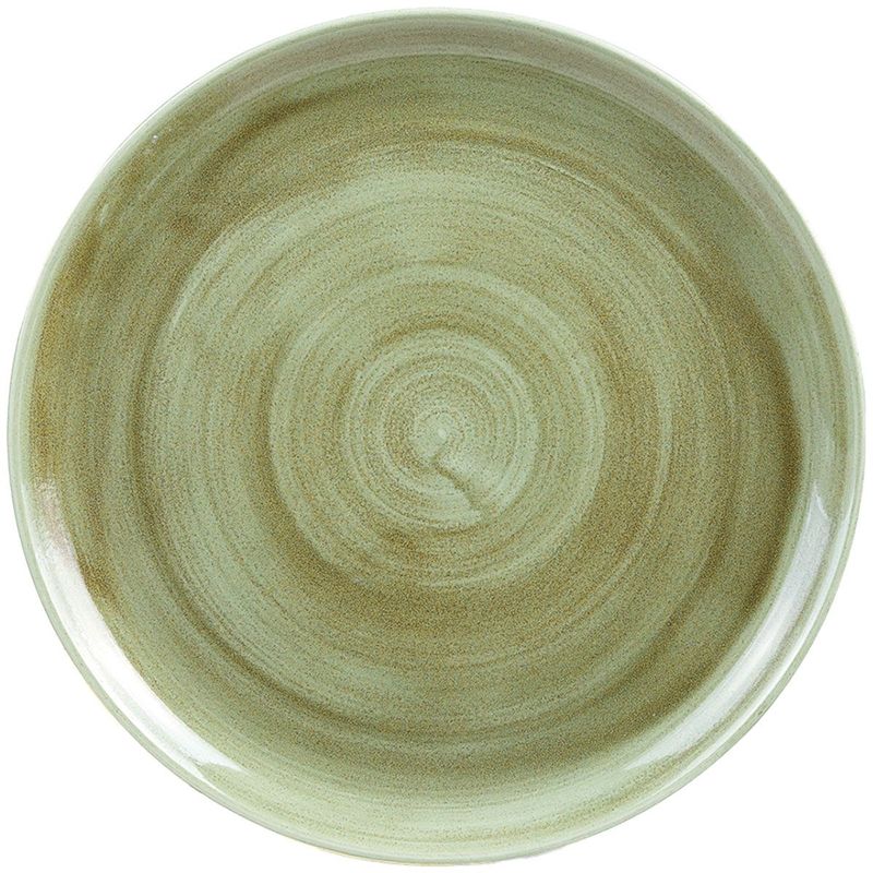 Flat Plate 32.4 cm Stonecast Patina Burnished Green - Churchill