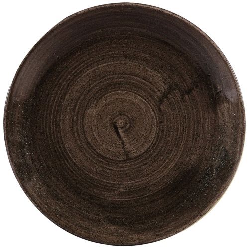 Flacher Teller 28,8 cm Stonecast Patina Iron Black - Churchill