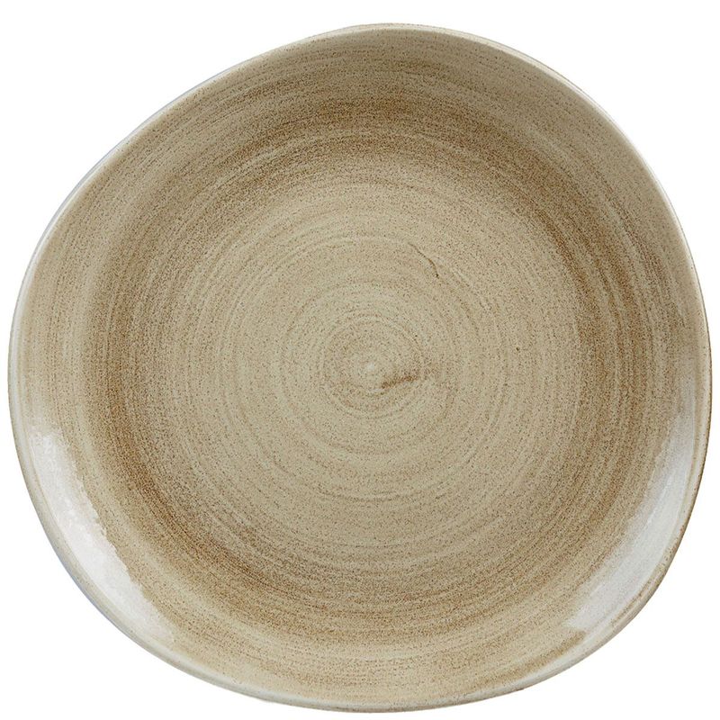 Organic Flat Plate 28.6 cm Stonecast Patina Antique Taupe - Churchill