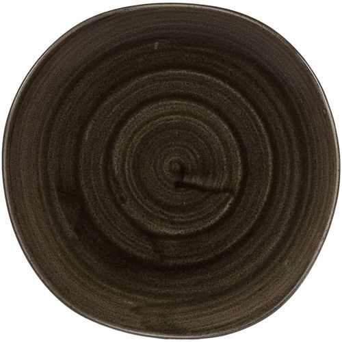 Organischer flacher Teller 21 cm Stonecast Patina Eisen Schwarz - Churchill