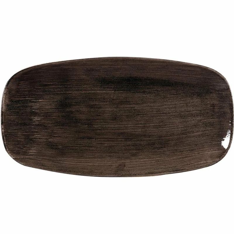 Rechteckige Platte 29,8 x 15,3 cm Stonecast Patina Iron Black - Churchill