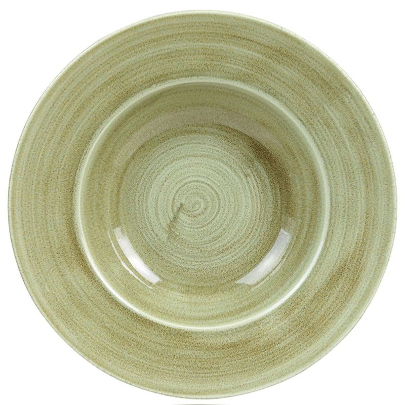 Deep Plate with Rim 28 cm Stonecast Patina Burnished Green - Churchill