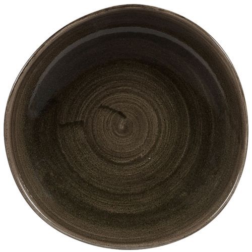 Organischer flacher Teller 26,4 cm Stonecast Patina Iron Black - Churchill