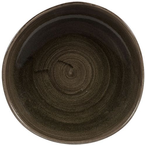 Organischer flacher Teller 28,6 cm Stonecast Patina Iron Black - Churchill