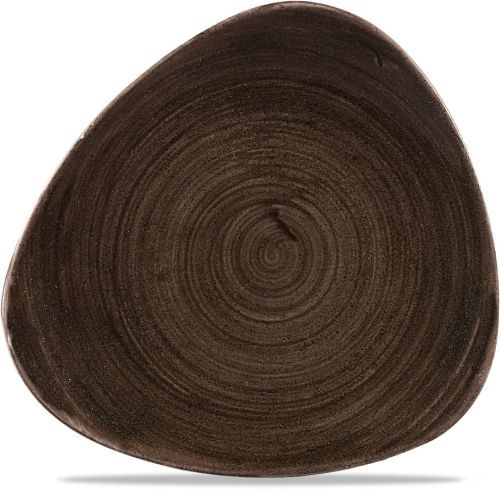 Dreieckiger Teller 24,5 cm Stonecast Patina Iron Black - Churchill