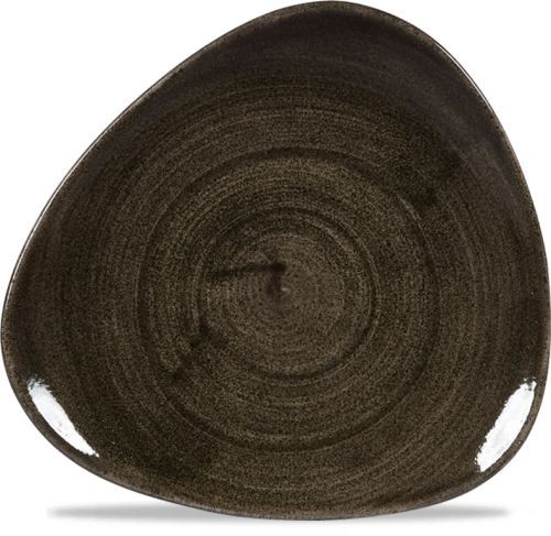 Dreieckiger Teller 20,3 cm Stonecast Patina Iron Black - Churchill