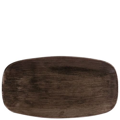 Ovaler Teller 35,5 x 18,9 cm Stonecast Patina Iron Black - Churchill