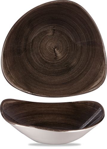 Dreieckige Schale 23,5 cm Stonecast Patina Iron Black - Churchill