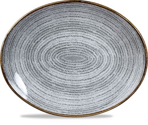 Oval Plate 27 x 22.9 cm Studio Prints Homespun Stone Grey - Churchill