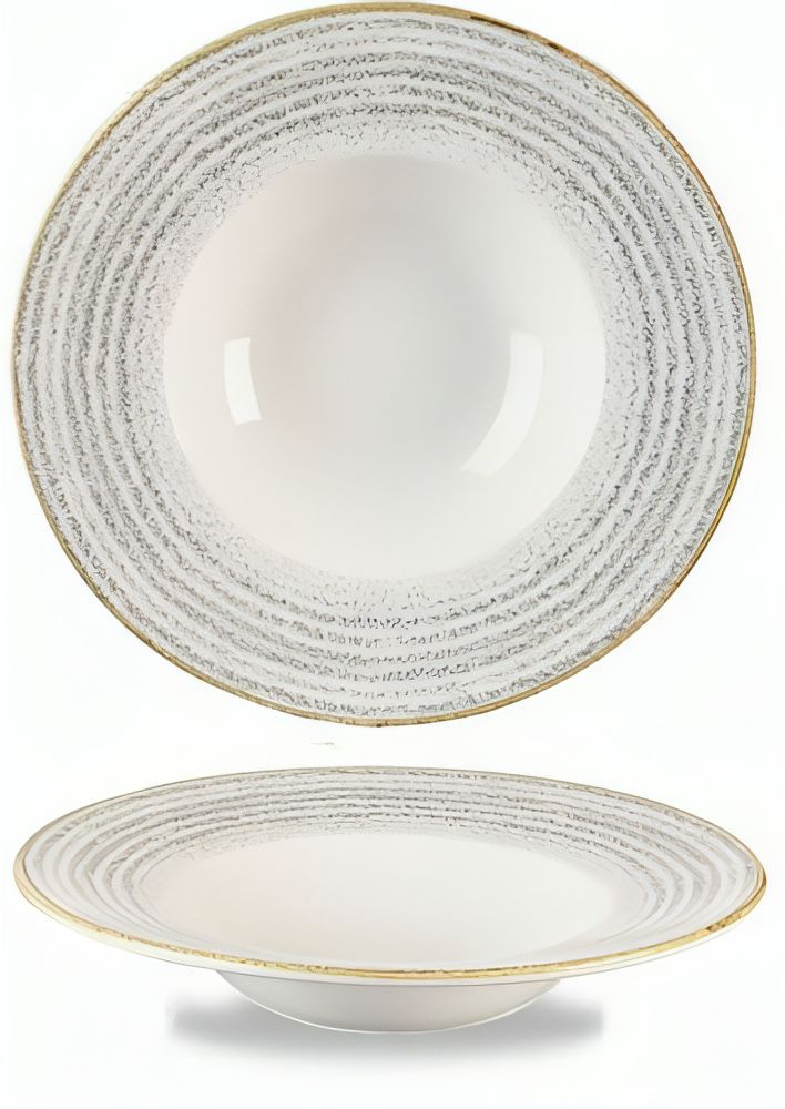Deep Plate with Rim 28 cm Studio Prints Homespun Stone Grey - Churchill