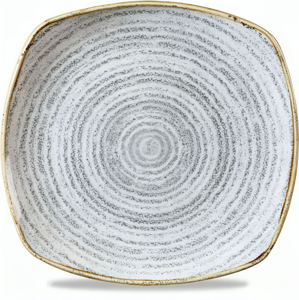 Square Plate 21.5 cm Studio Prints Homespun Stone Grey - Churchill