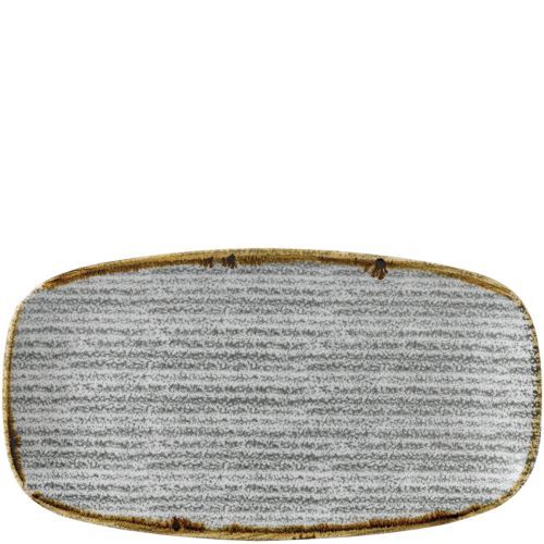 Oblong Plate 29.8 x 15.3 cm Studio Prints Homespun Stone Grey - Churchill