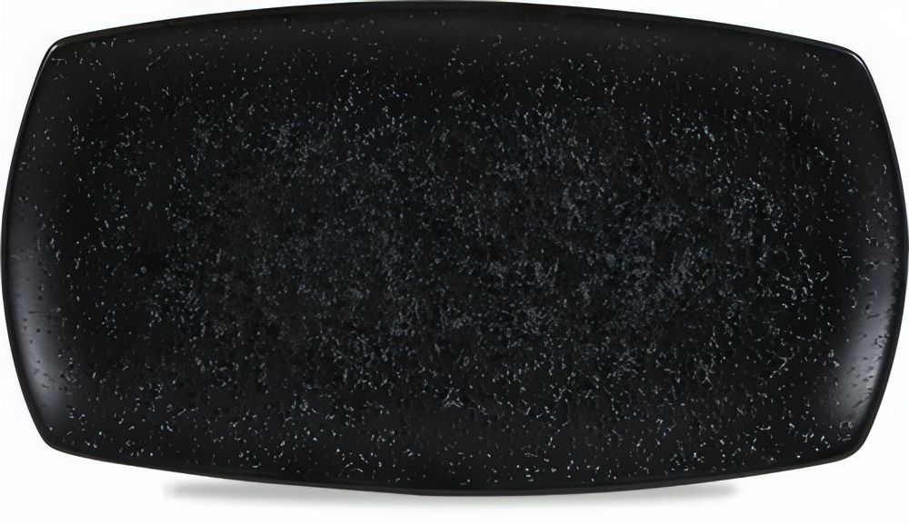 Rectangular Plate 35.5 x 19 cm Menu Shades Caldera Ash Black - Churchill