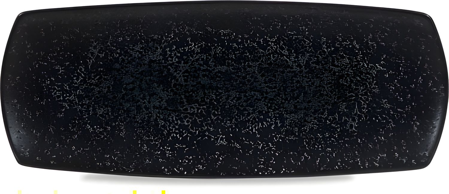 Rectangular Plate 35.5 x 14.2 cm Menu Shades Caldera Ash Black - Churchill