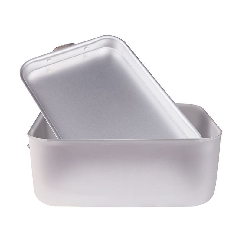 Braising Pan Rectangular with Lid e Grid 80 x 50 cm Aluminum 177 3 mm - Agnelli