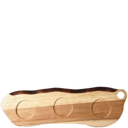 Tagliere 3 Rientranze 45,5 X 14,5 Cm Natural Acacia - Churchill