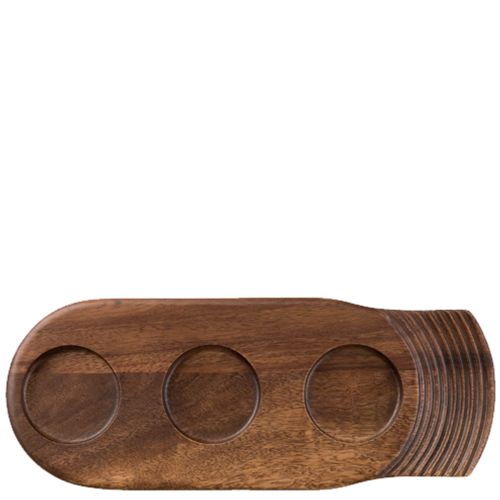 Serving Tray with 3 Compartments 35.5 x 14 cm Buffet Wood - Churchill