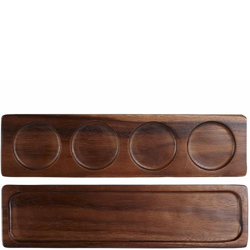 Serving Tray With 4 Indentations 35.2 X 9 X 2.7 Cm Buffet Wood - Churchill