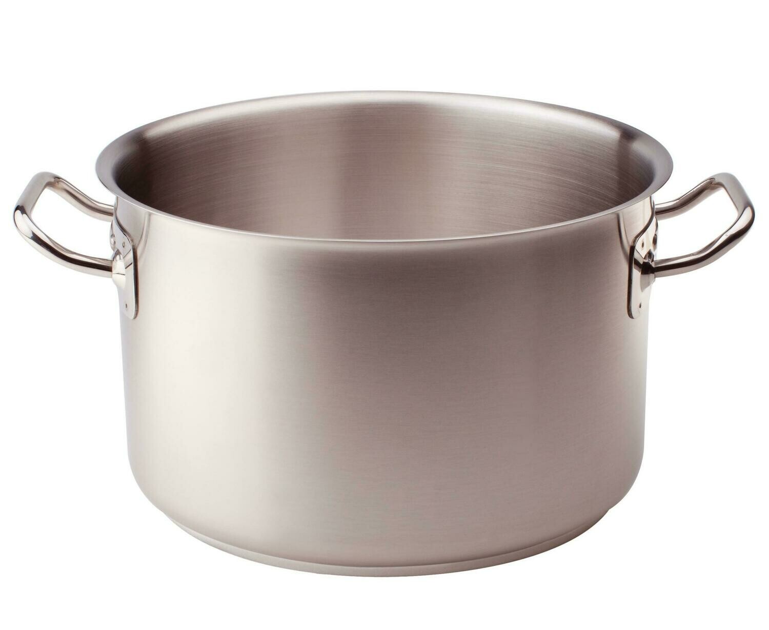 Agnelli - High Casserole with 2 Handles 36 cm Stainless Steel Induction - 3 mm