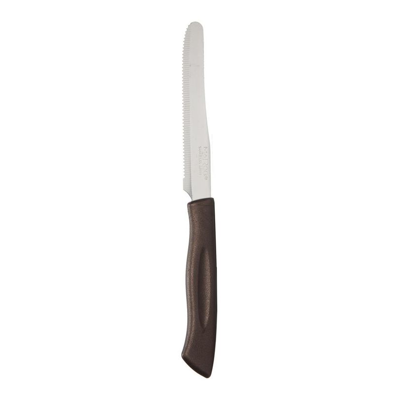 Set of 6 Table Knives 215 mm Brown - Marietti