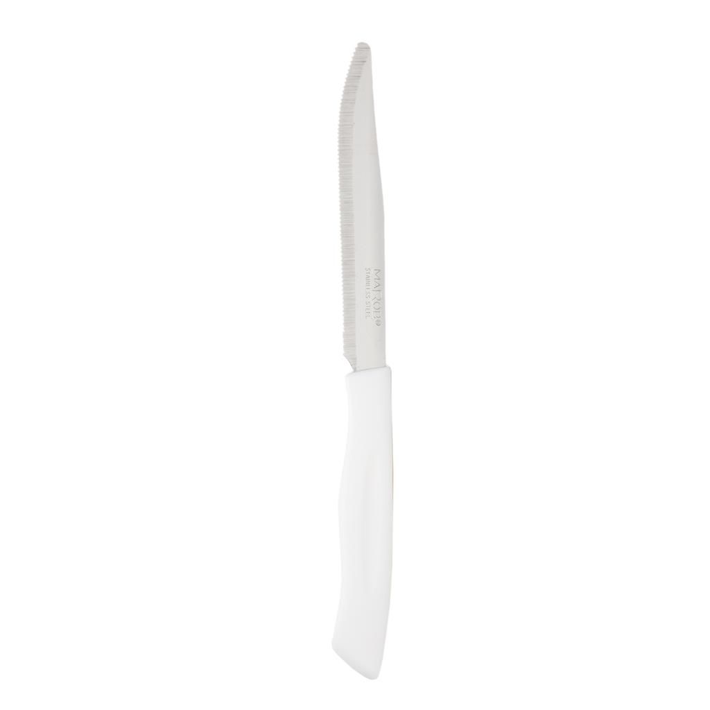 Set of 6 Steak Knives 220 mm White - Marietti