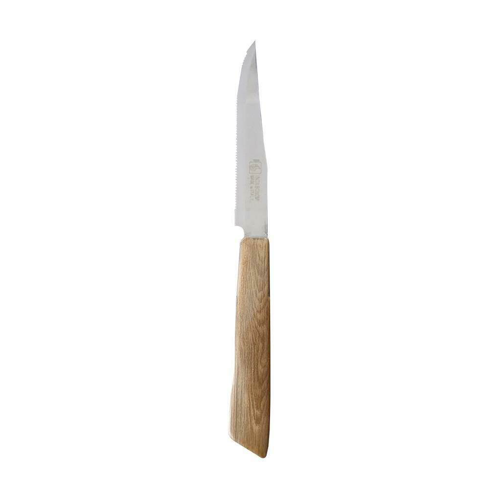 Steak knives 220 mm oak handle Inoxbonomi for professional horeca use