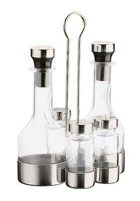 Abert 5‑piece condiment set stainless steel for horeca service