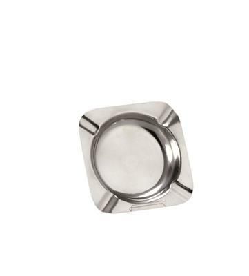 Tirolix square ashtray 12x12 cm stainless steel horeca