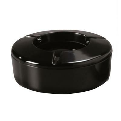 Windproof Ashtray 12.5 cm Black Melamine - Tirolix