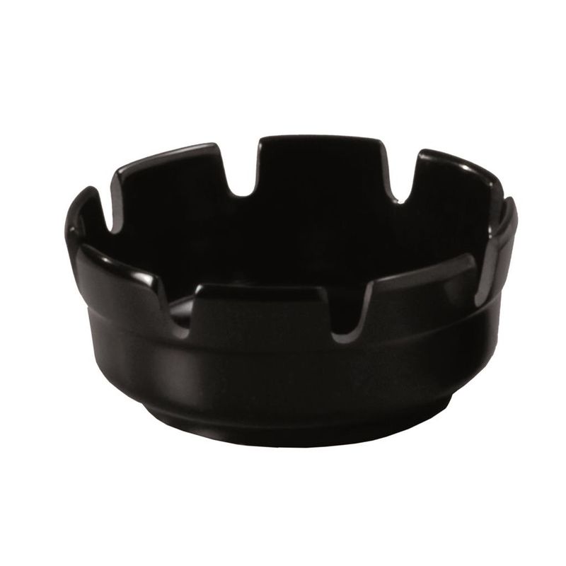 Ashtray 10 cm Black Melamine - Tirolix