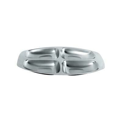 Alessi Antipastiera inox 36x23 cm 4 scomparti horeca