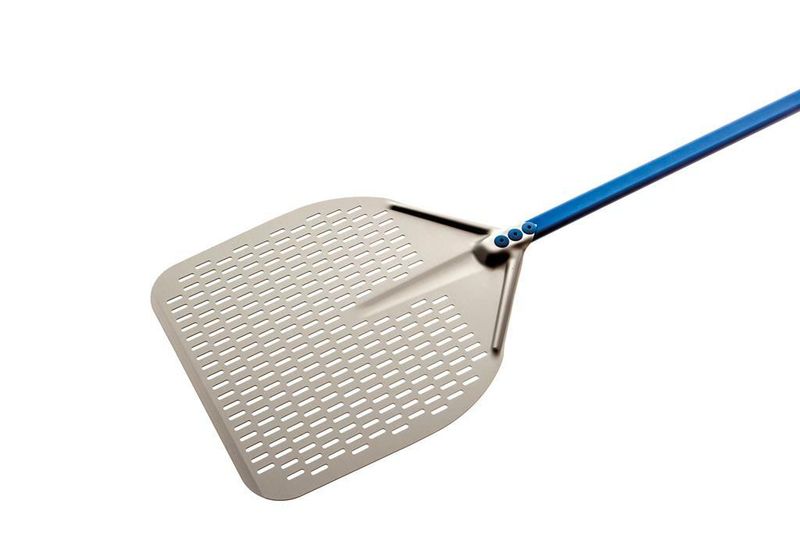 Rectangular Pizza Peel Perforated 45 x 45 cm Light Blue - Gi.Metal