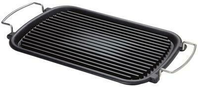 Ilsa Grill plate enameled cast iron 37x24 Atollo rectangular horeca