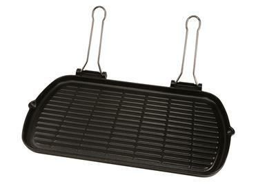 Ilsa Grill pan cast iron 50x27 foldable handles induction horeca